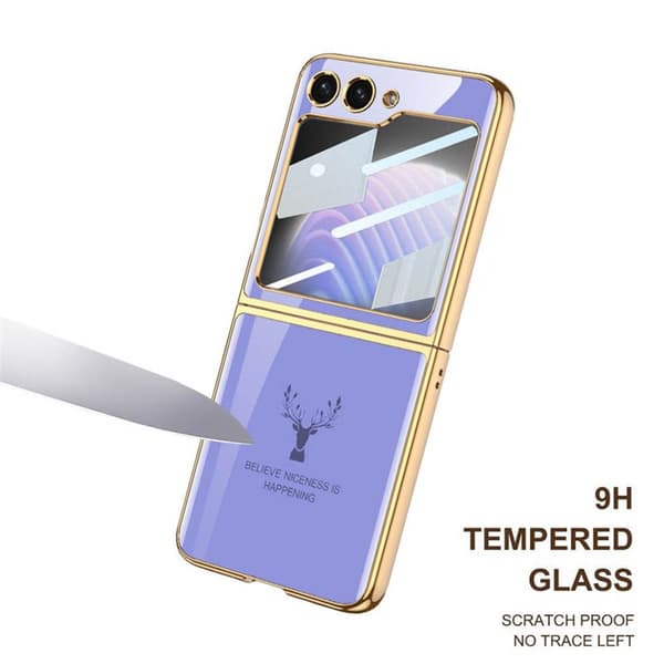 Elk Glass Case Samsung Galaxy Z Flip 5 - Lila