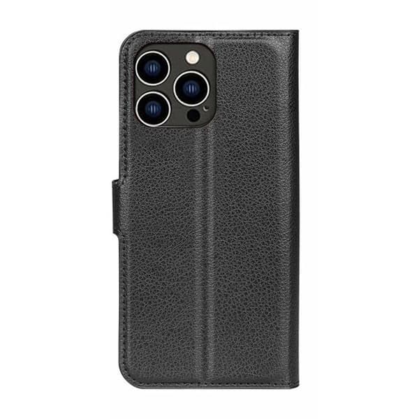 iPhone 15 Ultra Plånboksfodral med stativ - Svart