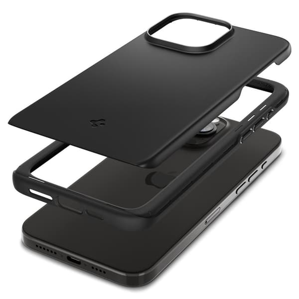 Spigen iPhone 15 Pro Max Skal Thin Fit Svart