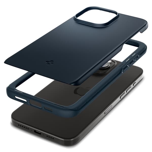 Spigen iPhone 15 Pro Max Kuori Thin Fit Metal Slate