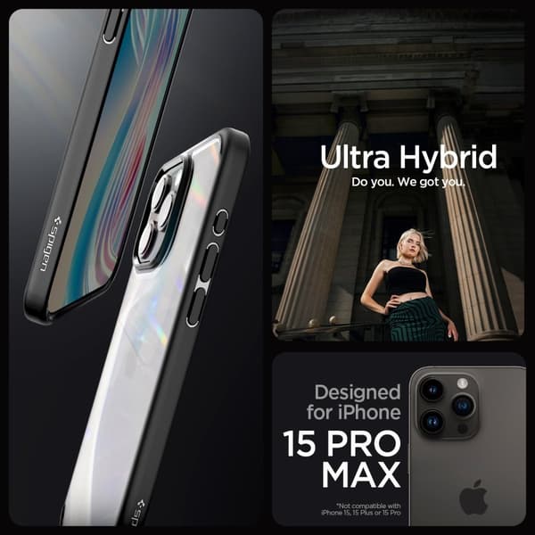 Spigen iPhone 15 Pro Max Cover Ultra Hybrid Matte Matte Black