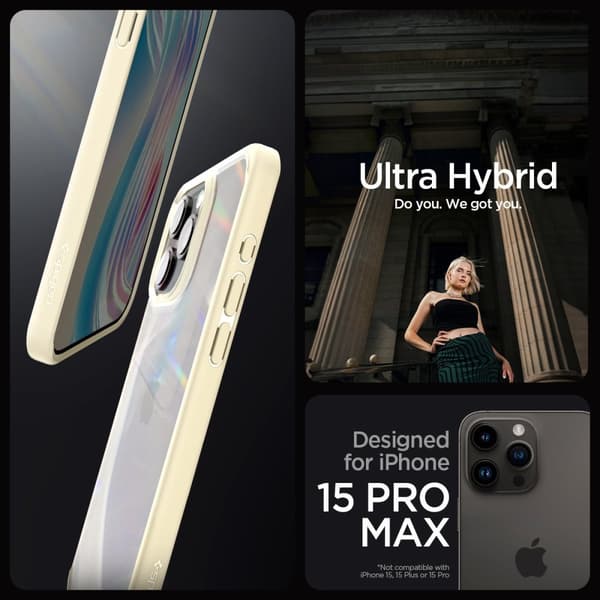 Spigen iPhone 15 Pro Max Skal Ultra Hybrid Mute Beige