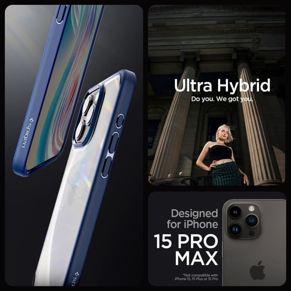 Spigen iPhone 15 Pro Max Skal Ultra Hybrid Navy Blue