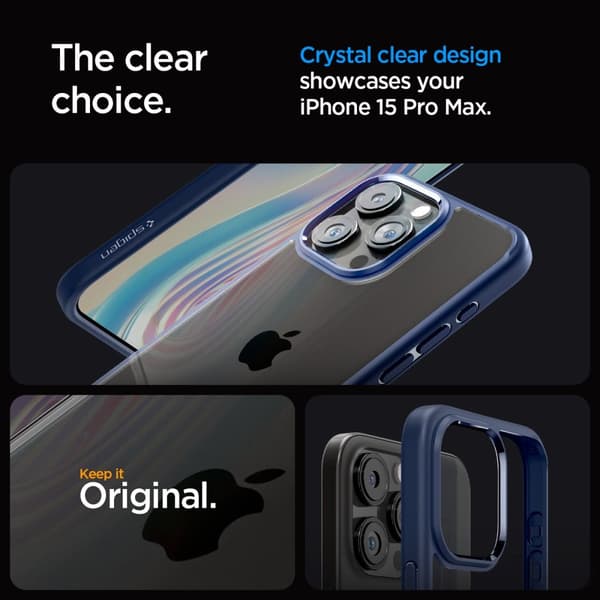 Spigen iPhone 15 Pro Max Skal Ultra Hybrid Navy Blue