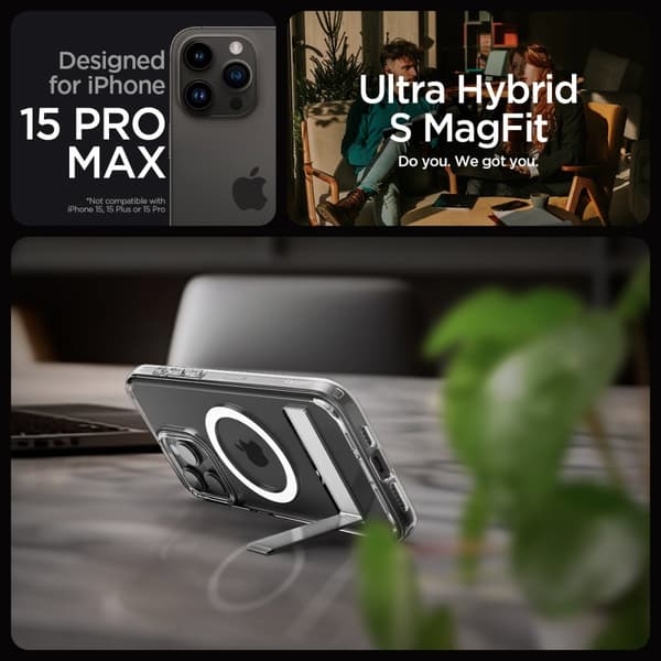 Spigen iPhone 15 Pro Max Cover Ultra Hybrid S MagFit Crystal Clear