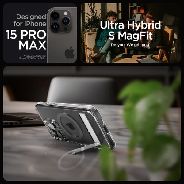 Spigen iPhone 15 Pro Max Cover Ultra Hybrid S MagFit Graphite