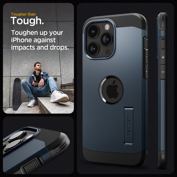 Spigen iPhone 15 Pro Max Cover Tough Armor MagFit Metal Slate