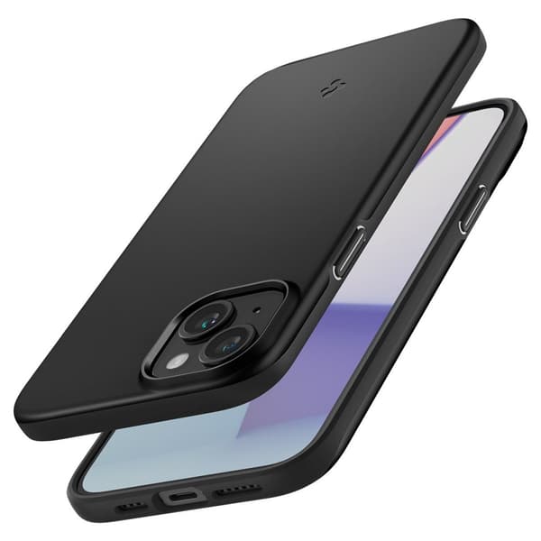 Spigen iPhone 15 Plus Kuori Thin Fit Musta
