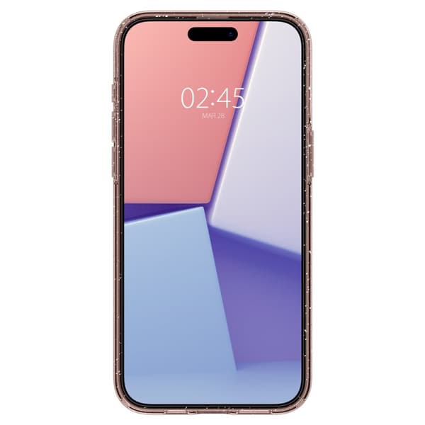 Spigen iPhone 15 Pro Skal Liquid Crystal Glitter Rose Quartz