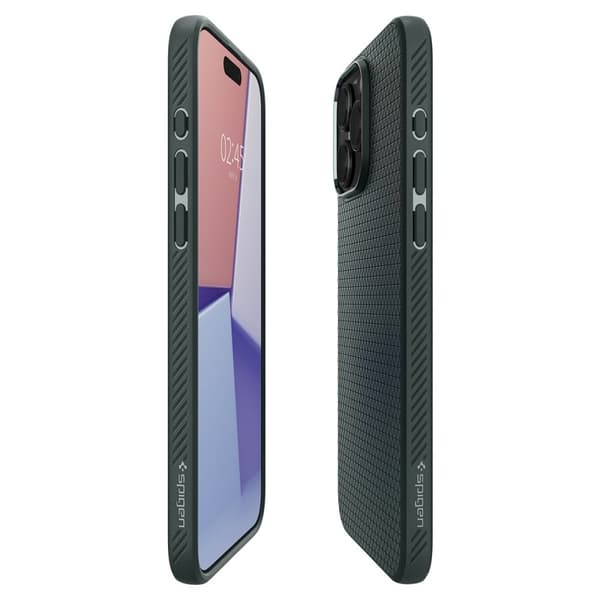 Spigen iPhone 15 Pro Cover Liquid Air Abyss Green