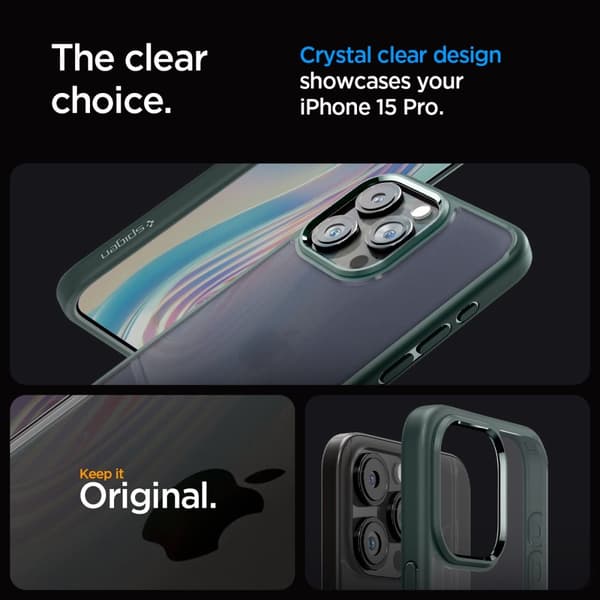 Spigen iPhone 15 Pro Skal Ultra Hybrid Frost Green
