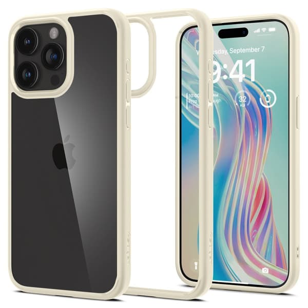 Spigen iPhone 15 Pro Skal Ultra Hybrid Mute Beige