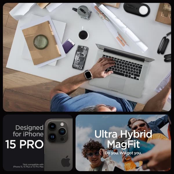 Spigen iPhone 15 Pro Kuori Ultra Hybrid MagFit Zero One