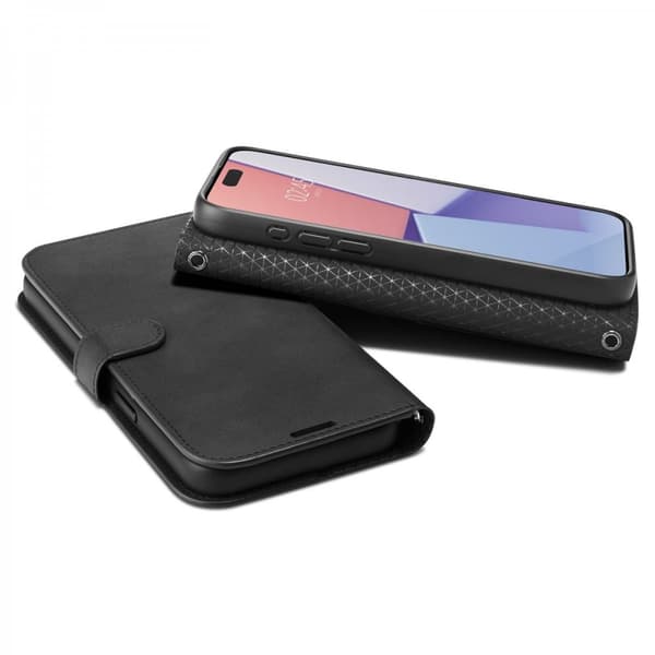 Spigen iPhone 15 Pro Etui Wallet S Pro Sort