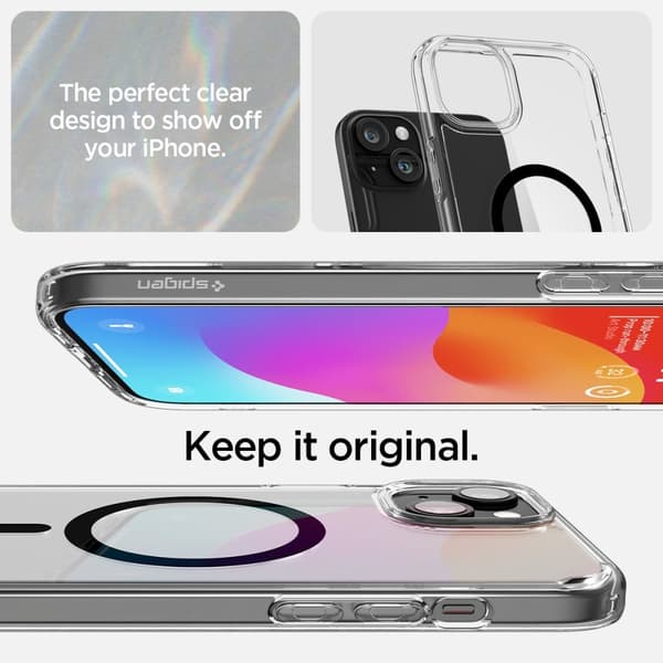 Spigen iPhone 15 Cover Ultra Hybrid MagFit Sort