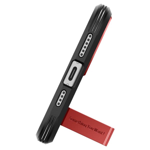 Spigen iPhone 15 Cover Tough Armor MagFit Rød