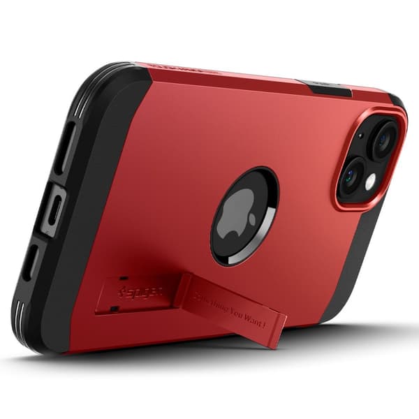 Spigen iPhone 15 Cover Tough Armor MagFit Rød