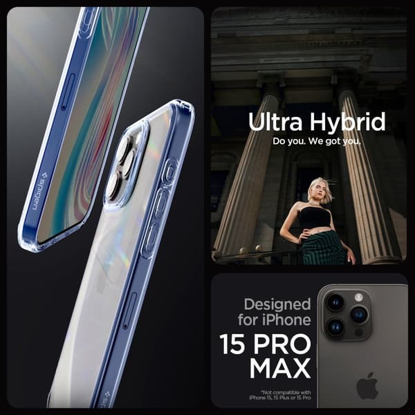 Spigen iPhone 15 Pro Max Cover Ultra Hybrid Sky Crystal