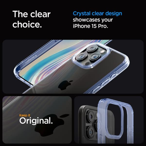 Spigen iPhone 15 Pro Cover Ultra Hybrid Sky Crystal