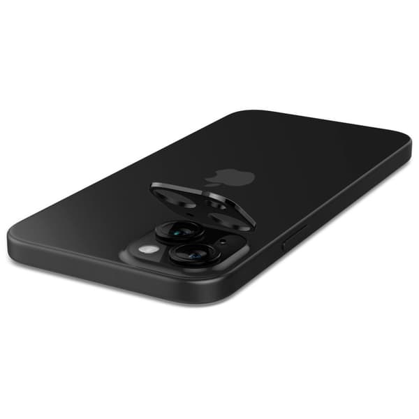 Spigen iPhone 14/15/14 Plus/15 Plus Kamerabeskytter Glas.tR Optik Sort 2-pak