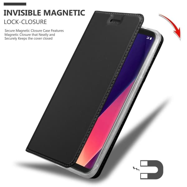 Deksel til LG V30 / V30+ / V30S / V30S+ Lommebokdeksel med magnetisk lukking, stativfunksjon og kortlomme