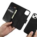 Pikkukuva 7 / 7: iCarer nahkakotelo RFID-suojauksella iPhone 14 Plus -puhelimelle - musta