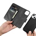 Miniatyrbillede 5 af 5: iCarer Lædertaske med RFID-beskyttelse til iPhone 14 Plus - Sort