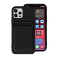 Pikkukuva 1 / 4: iPhone 15 Pro Mobilskal Silikon med Korthållare - Svart