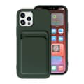 Miniatyrbild 1 av 4: iPhone 15 Pro Mobilskal Silikon med Korthållare - Grön