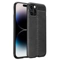 Miniatyrbilde 1 av 2: Lærmønstret TPU deksel Apple iPhone 15 Pro - Svart