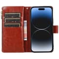 Miniatyrbilde 1 av 2: DoubleFlip Zipper 9-kort Apple iPhone 15 Pro - Brun