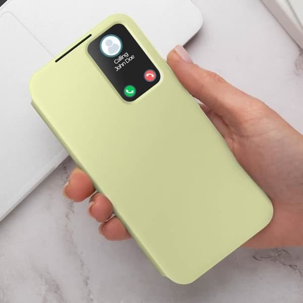 Samsung Galaxy A54 5G Fönsterfodral Smart View Plånbok Original Lime Green