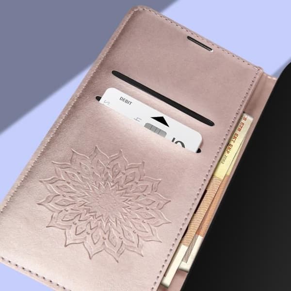 Fodral Kompatibel med Samsung A23 5G Flower Rose Gold Fodral