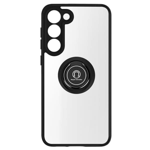 Supportfodral Kompatibel med Samsung Galaxy S23 Black Ring Case