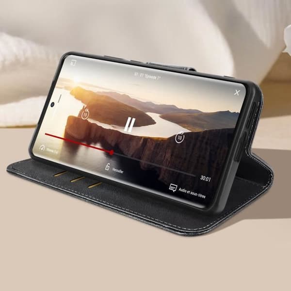 Motorola Edge 40 Fodral Handledsrem Midnight Blue Clamshell Fodral