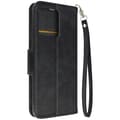 Miniatyrbild 1 av 4: Motorola Edge 40 Fodral Handledsrem Midnight Blue Clamshell Fodral