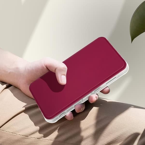 Fodral kompatibelt med Samsung S23 Plus Folio Burgundy Fodral