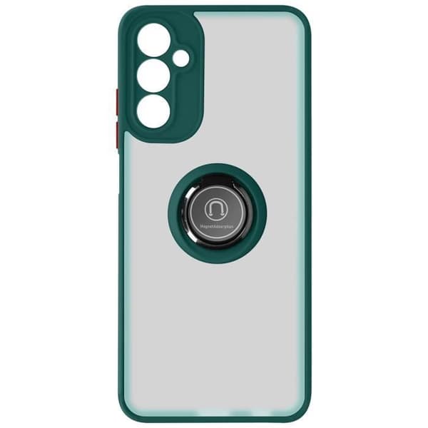 Supportfodral kompatibelt med Samsung A14 4G och 5G Green Case Ring