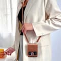 Miniatyrbild 4 av 4: Fodral för Samsung Z Flip 4 läderkorthållare Lanyard mångsidigt fodral brun
