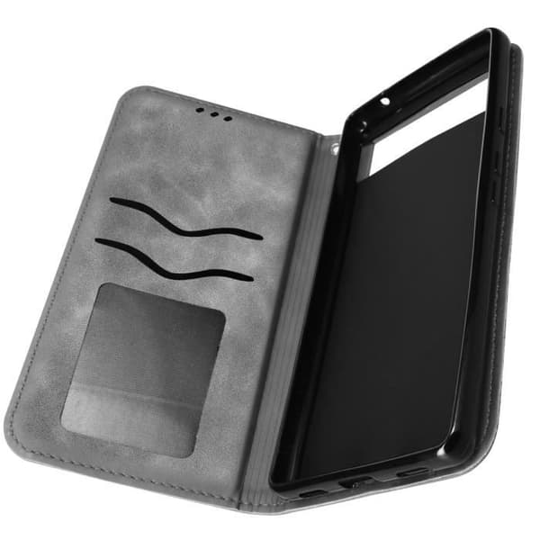 Google Pixel 7a grått plånboksfodral