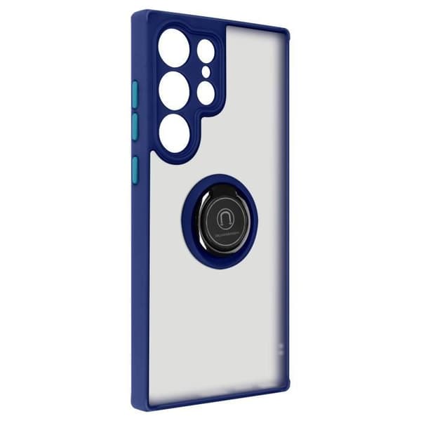 Supportfodral kompatibelt med Samsung S23 Ultra Blue Case Ring