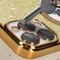 Miniatyrbild 3 av 4: iPhone 12 Pro Max Glitter Gold-fodral