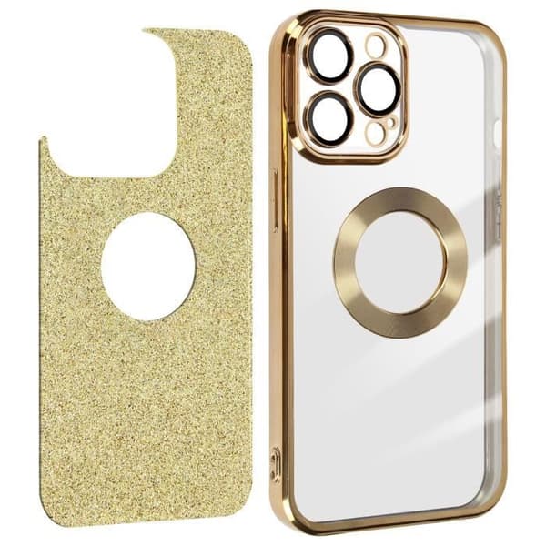 iPhone 12 Pro Max Glitter Gold-fodral