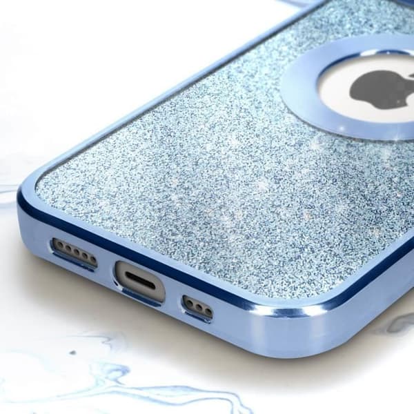 Blå glitter fodral för iPhone 13