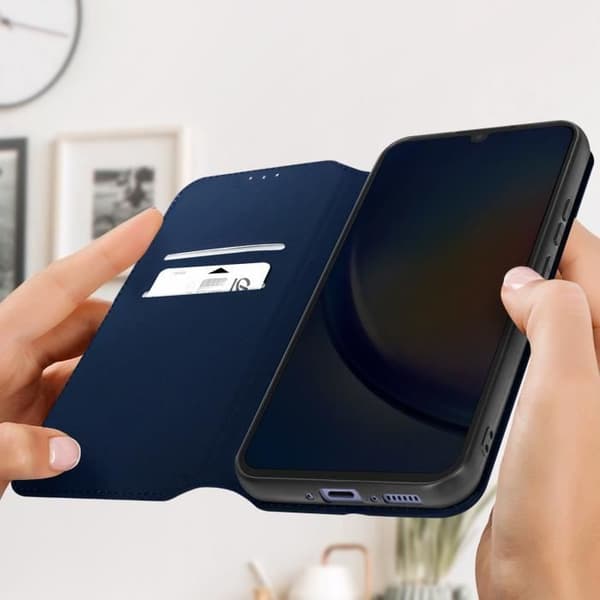 Plånboksfodral som är kompatibelt med Samsung Galaxy A34 5G Blue Flip-fodral