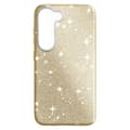Miniatyrbild 1 av 4: Glitterfodral till Samsung Galaxy S23 Plus Hybrid Semi-rigid Spark Fodral guld