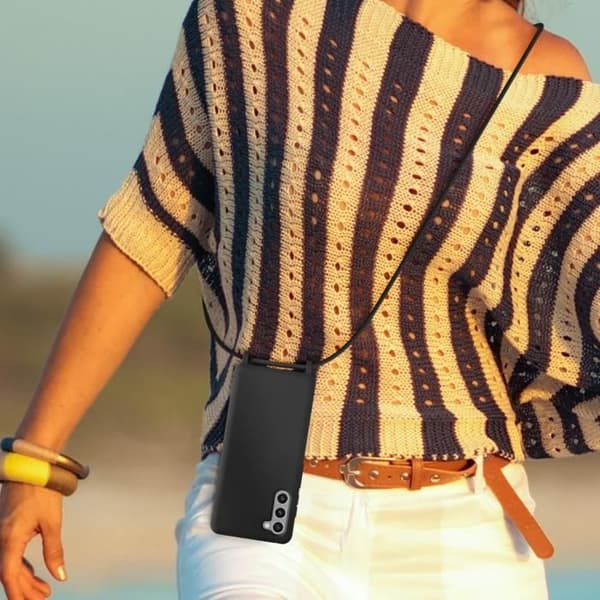 Cord Cover kompatibel med Samsung Galaxy S23 Plus Black Cord Cover