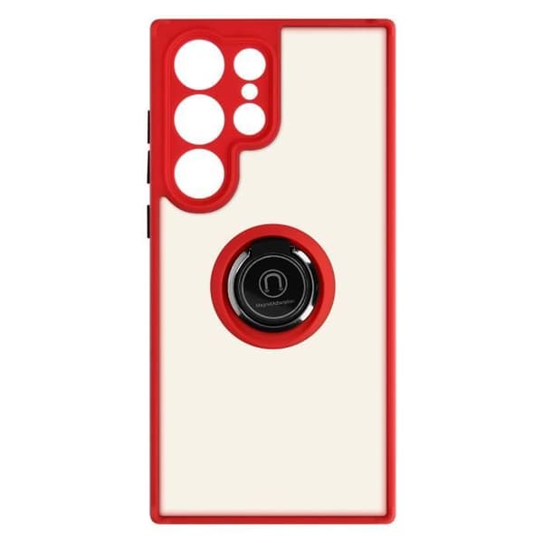 Supportfodral kompatibelt med Samsung S23 Ultra Red Case Ring