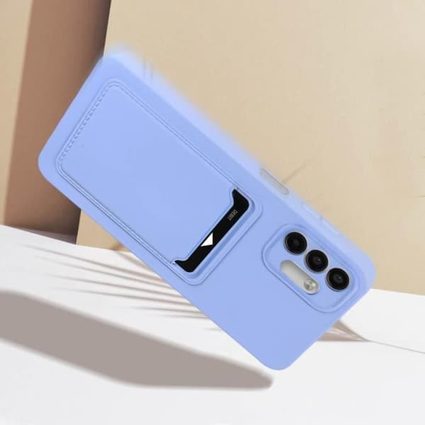 Fodral kompatibelt med Samsung A13 korthållare blått fodral