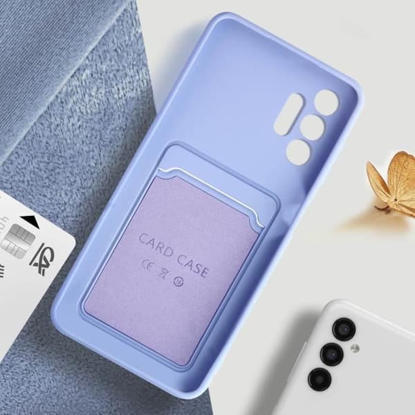 Fodral kompatibelt med Samsung A13 korthållare blått fodral